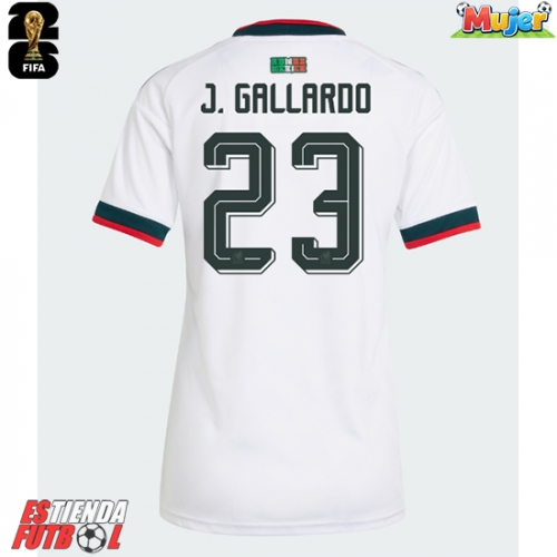México Jesus Gallardo #23 Segunda Equipación Mujer Mundial 2026 Manga Corta